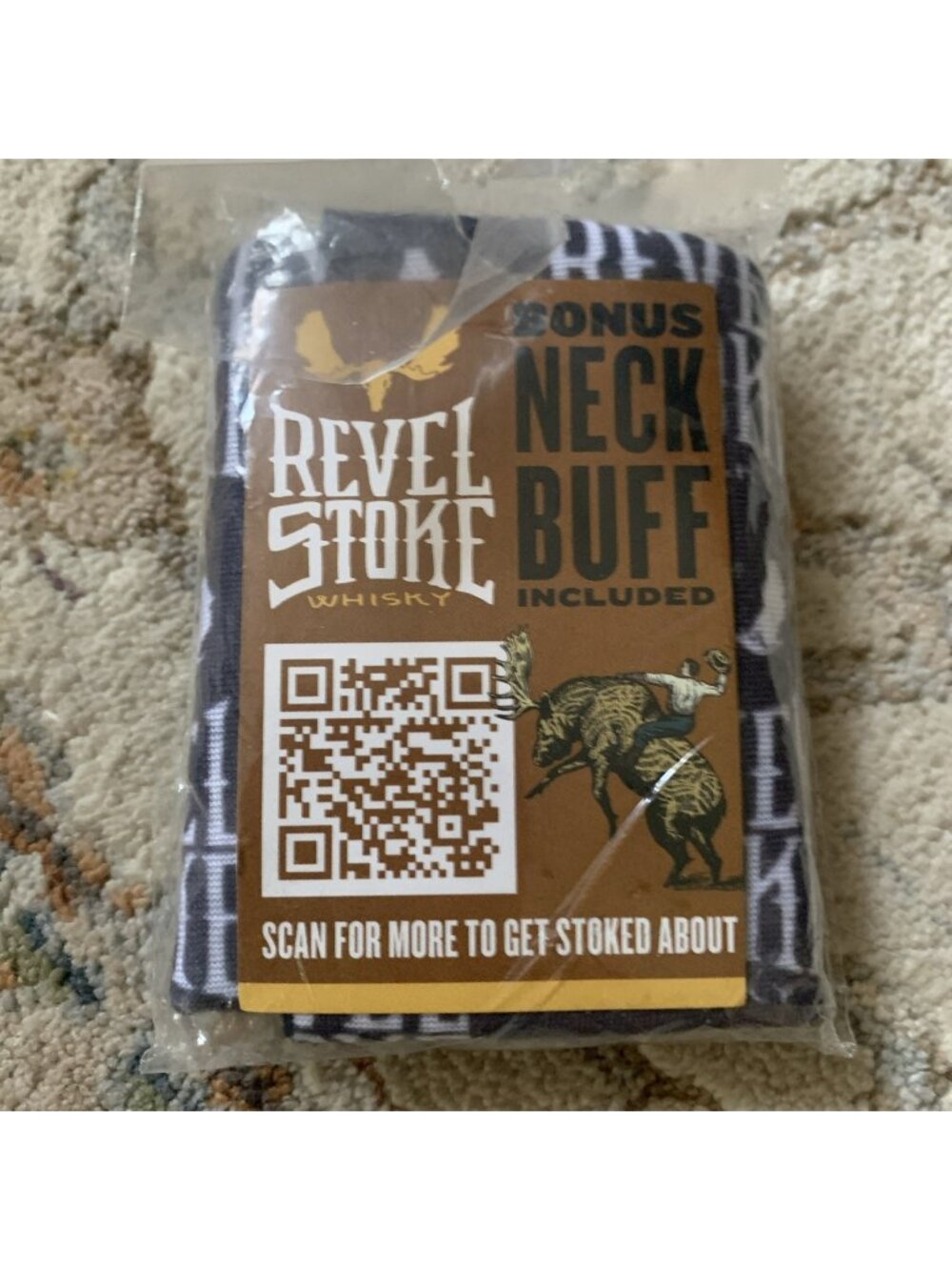 Revel Stoke Whisky Promotional Neck Gaiter Buff Scarf New In Package Revelstoke